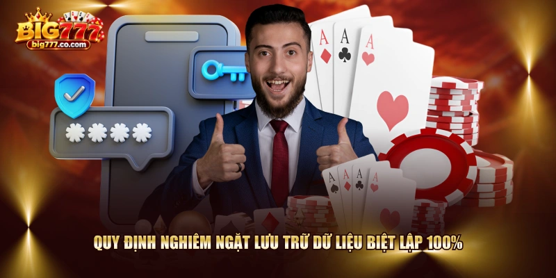 Quy định nghiêm ngặt lưu trữ dữ liệu biệt lập 100%