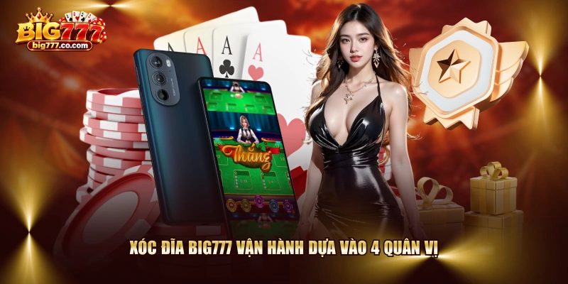 Xóc Đĩa BIG777 vận hành dựa vào 4 quân vị